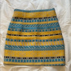 Zara Embroidered Pencil Skirt